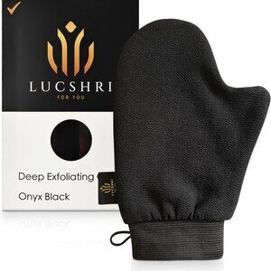 Lucshri Deep Exfoliating Glove in Onyx Black